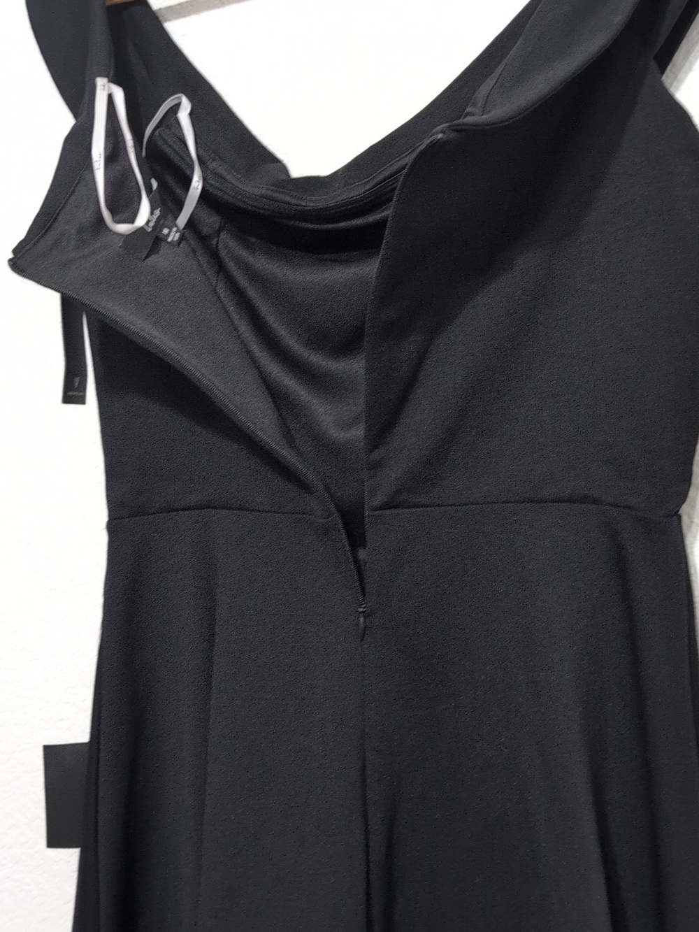 Lulus Off The Shoulder Skater Fit And Flare Dress Black Size Medium New - Picture 8 of 13